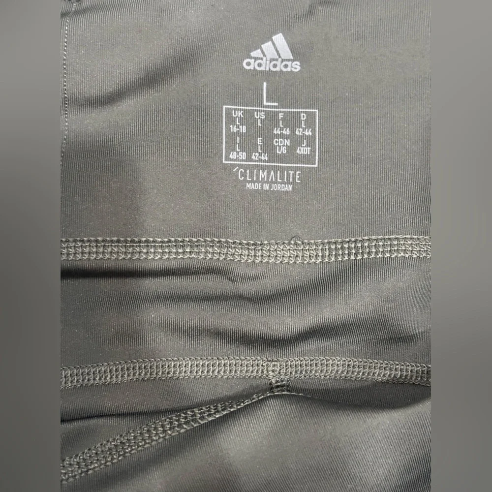 Green adidas 3-stripe leggings, SIZE: L - Picture 6 of 8